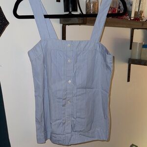 J. Crew Light Blue Striped Tank Top